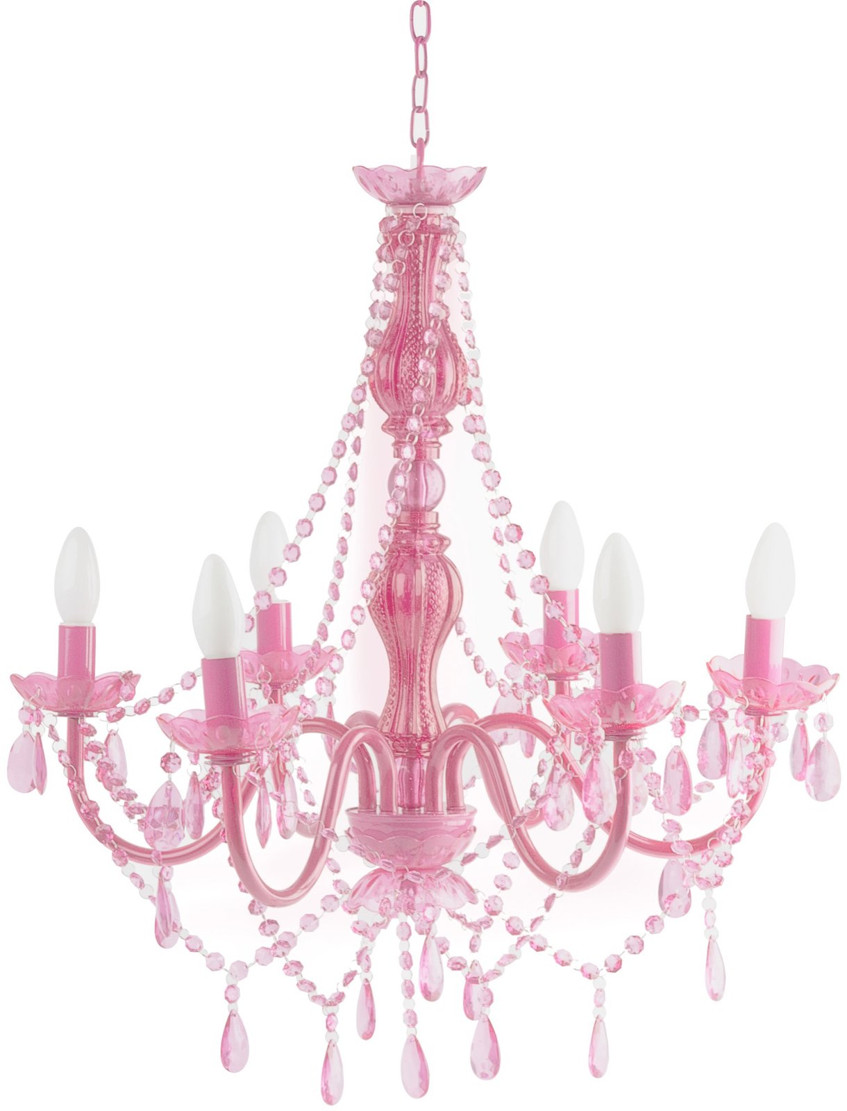 pink chandelier lamp photo - 8