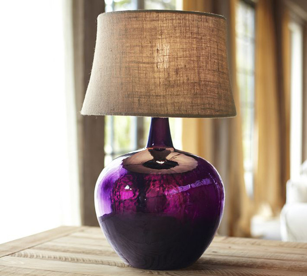 pottery barn glass lamps photo - 2