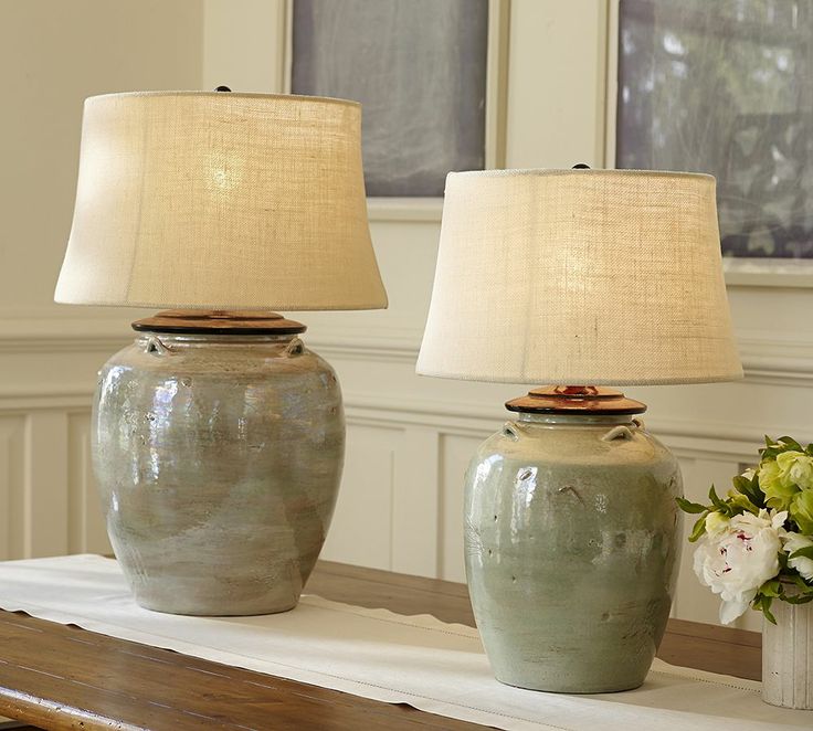 pottery barn glass lamps photo - 4