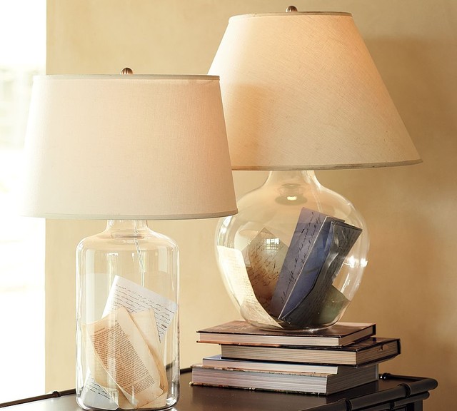 pottery barn glass lamps photo - 5