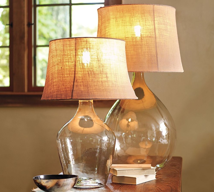 pottery barn glass lamps photo - 9