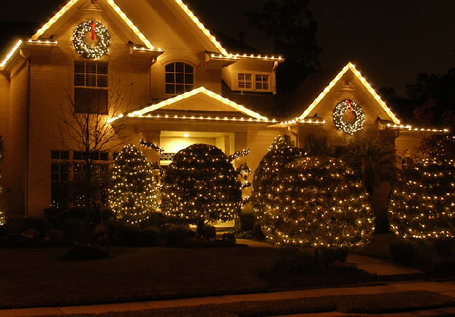 professional outdoor christmas lights photo - 1