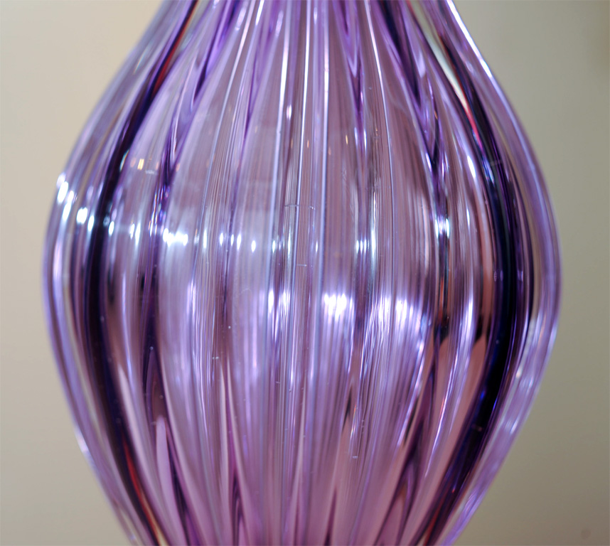 purple glass lamps photo - 10