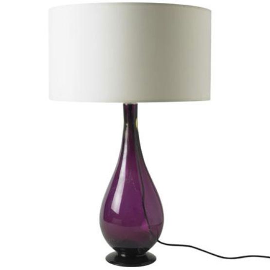 purple glass lamps photo - 2