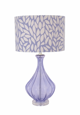 purple glass table lamp photo - 6