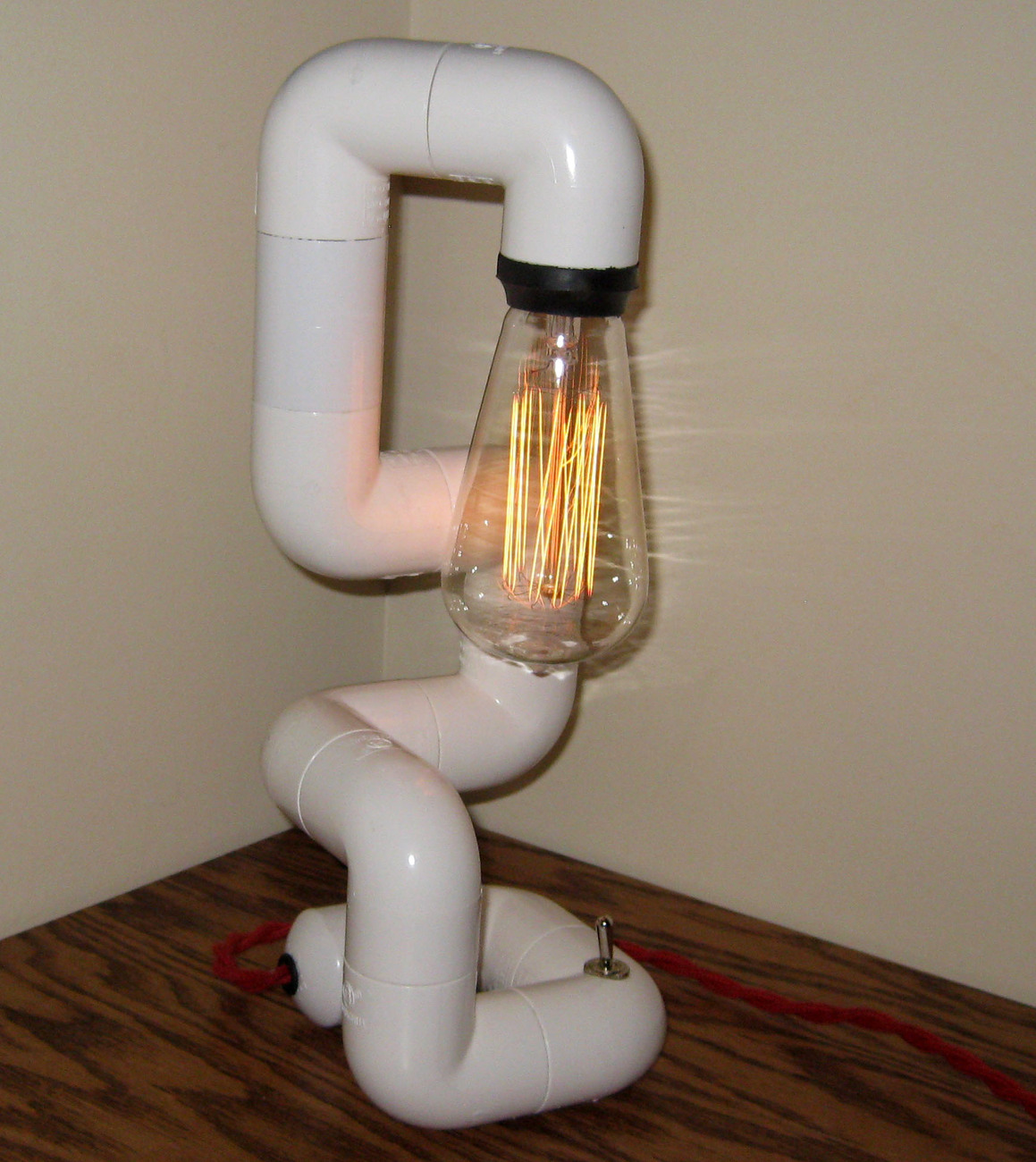 pvc pipe lamp photo - 1