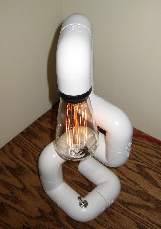 pvc pipe lamp photo - 3