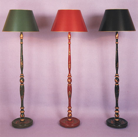 red floor lamps photo - 2