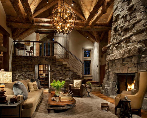 rustic ceiling lights photo - 6