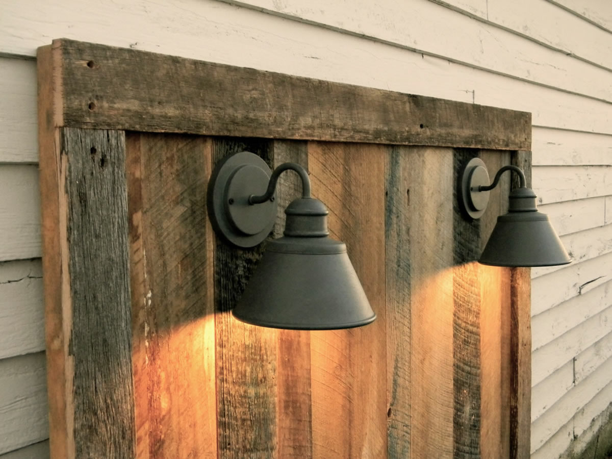 rustic wood lamps photo - 5