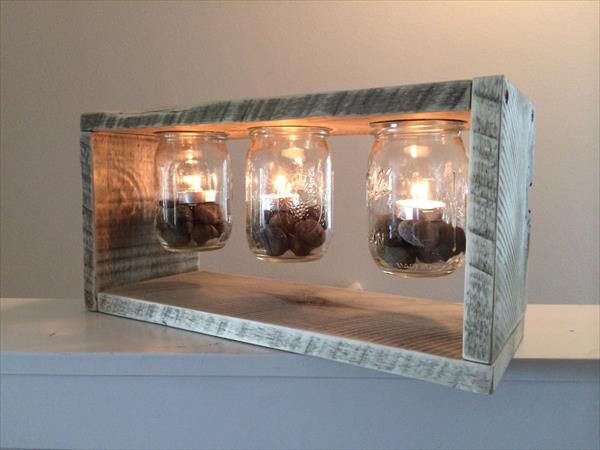 rustic wooden wall lights photo - 3