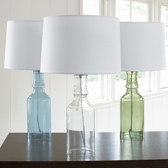 sea glass table lamp photo - 10