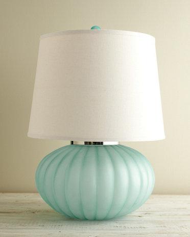 sea glass table lamp photo - 3