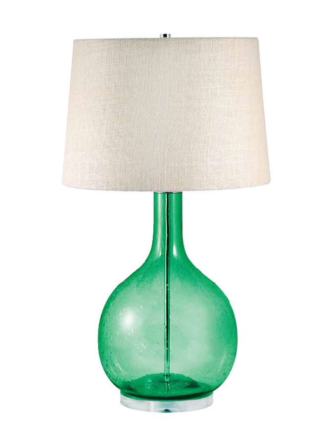 seeded glass table lamp photo - 2