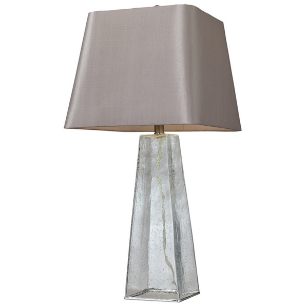 seeded glass table lamp photo - 5