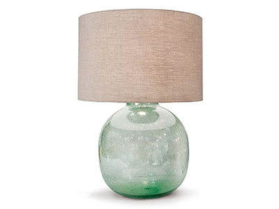 seeded glass table lamp photo - 8