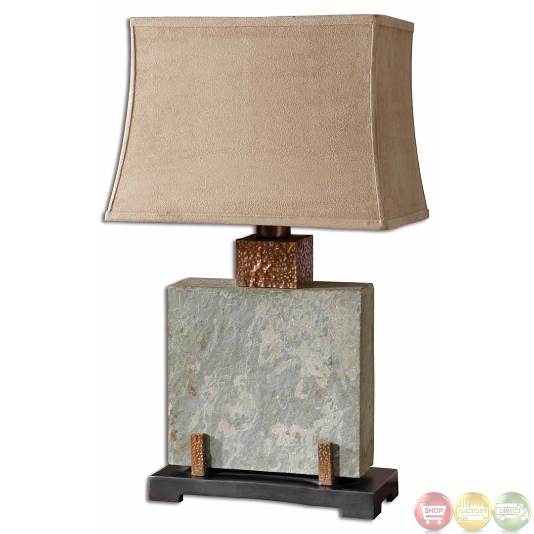 slate table lamp photo - 3