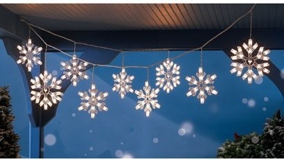 snowflake lights outdoor photo - 1