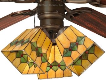 stained glass ceiling fan light shades photo - 5