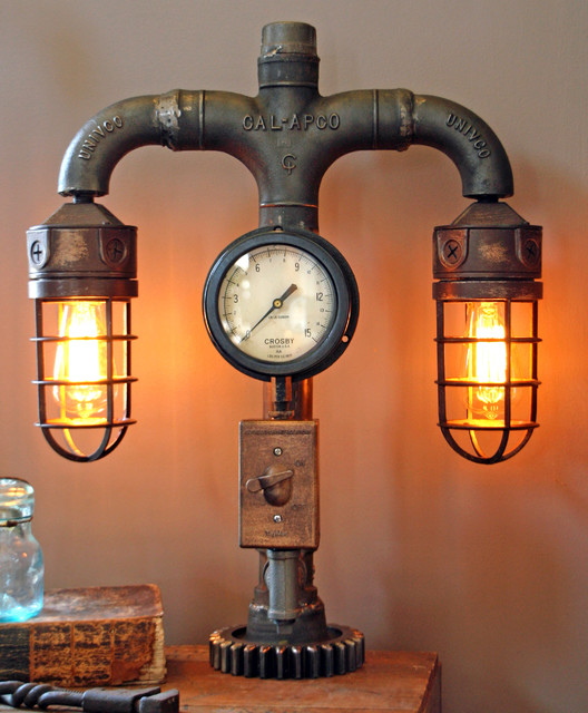 steampunk desk lamp photo - 3