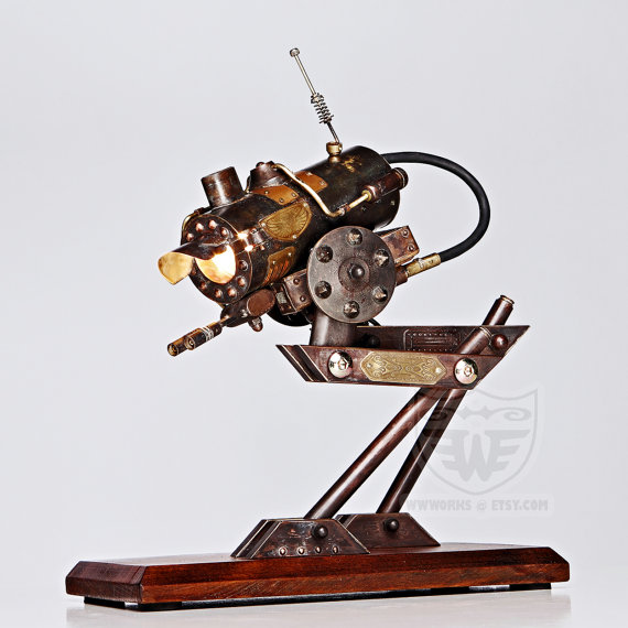 steampunk desk lamp photo - 5