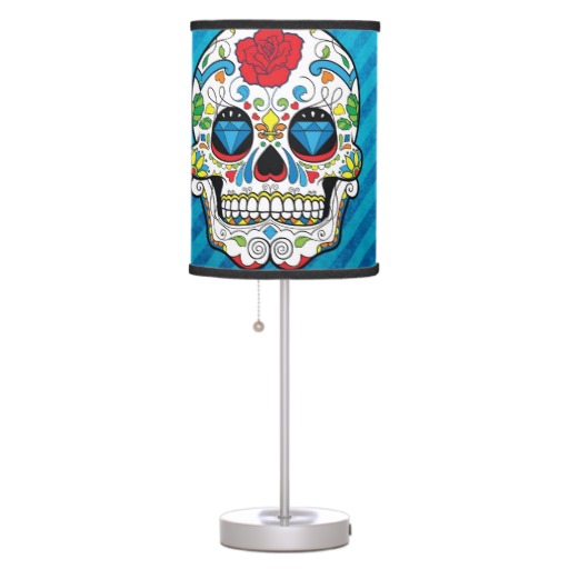 sugar skull lamp photo - 1