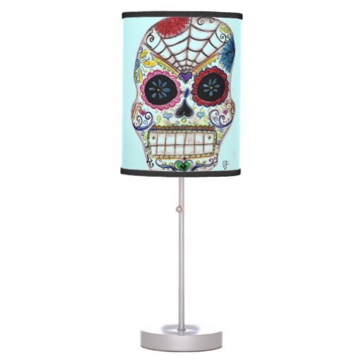 sugar skull lamp photo - 2