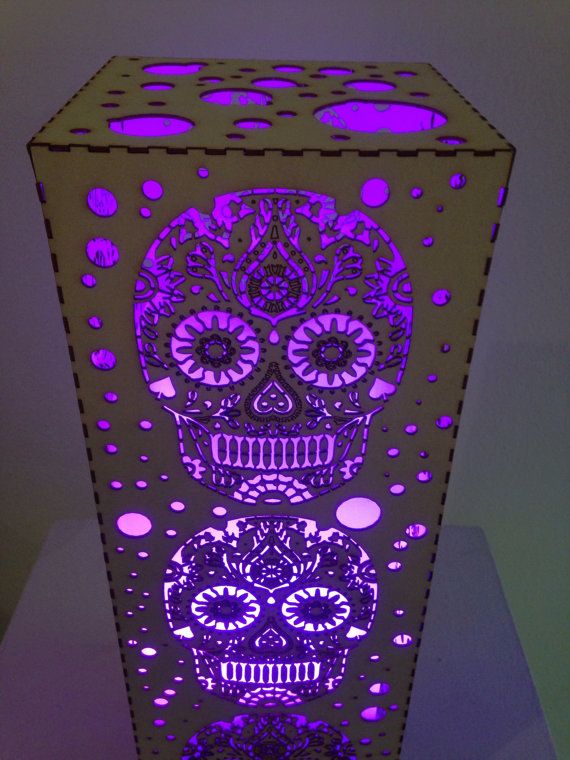 sugar skull lamp photo - 4