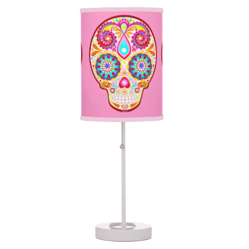 sugar skull lamp photo - 6