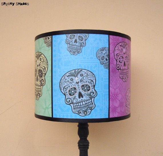 sugar skull lamp photo - 8