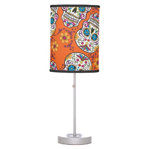 sugar skull lamp photo - 9