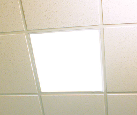 suspended ceiling fluorescent lights photo - 3