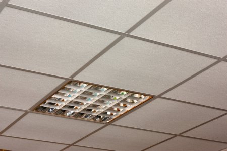 suspended ceiling fluorescent lights photo - 8