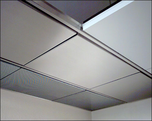 suspended ceiling grid light panels photo - 10