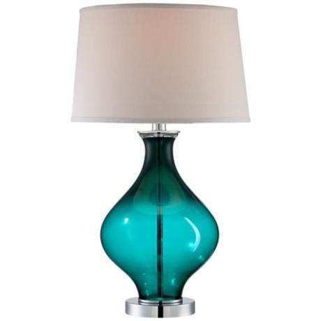 teal lamps photo - 1