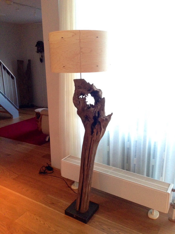 tree stump lamp photo - 8