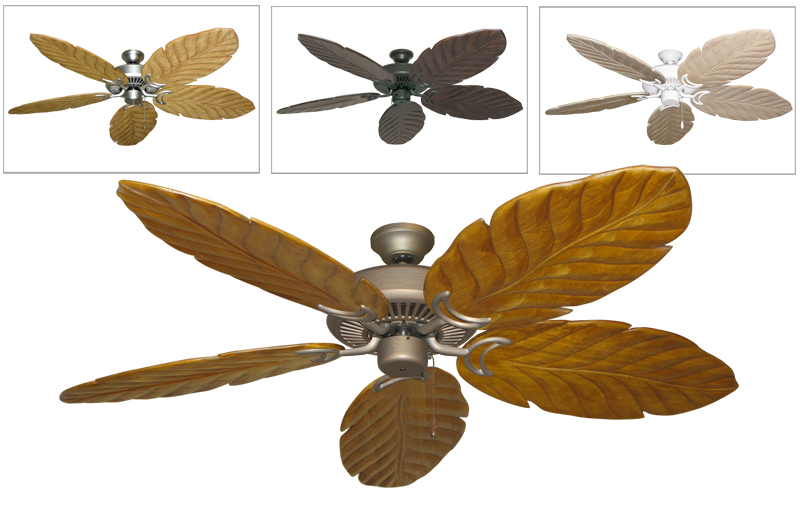 tropical leaf ceiling fan photo - 1