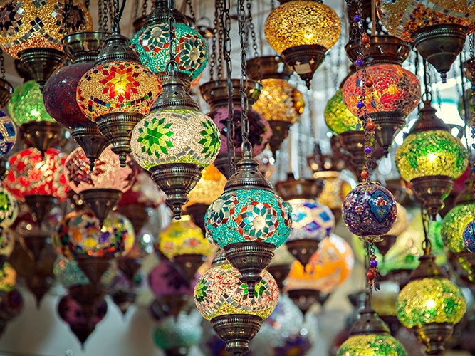 turkish mosaic lamps photo - 5