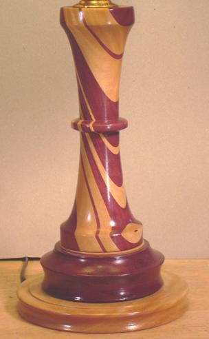 turned wood lamp photo - 1