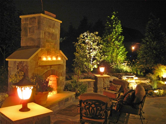 tuscan outdoor lighting photo - 9