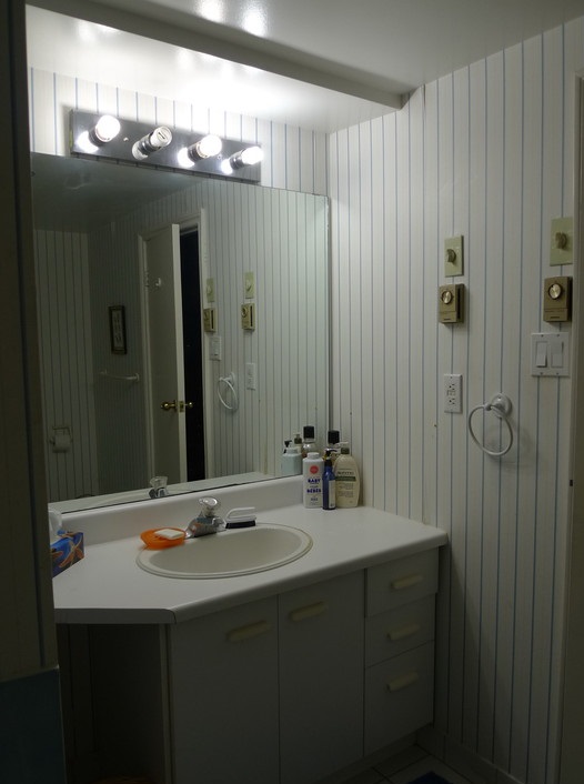 vanity wall mirror with lights photo - 10