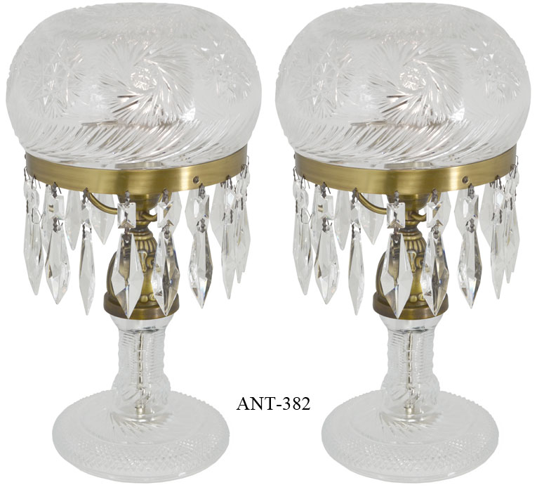 vintage glass table lamps photo - 7