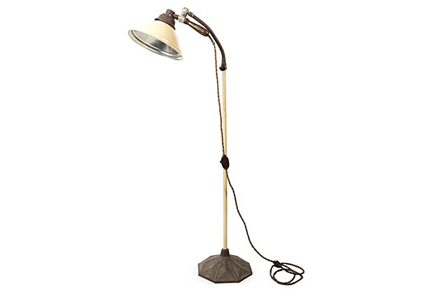 vintage industrial floor lamp photo - 3