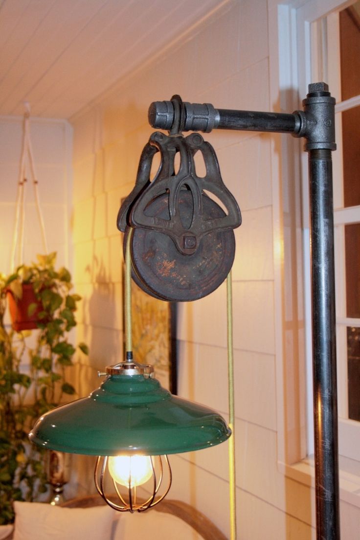 vintage industrial floor lamp photo - 5