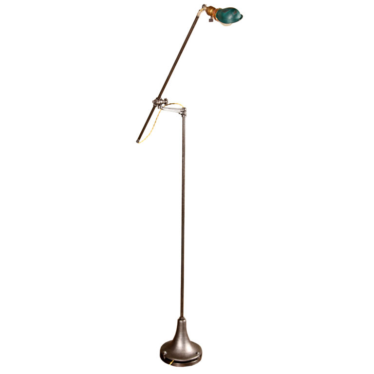 vintage industrial floor lamp photo - 6