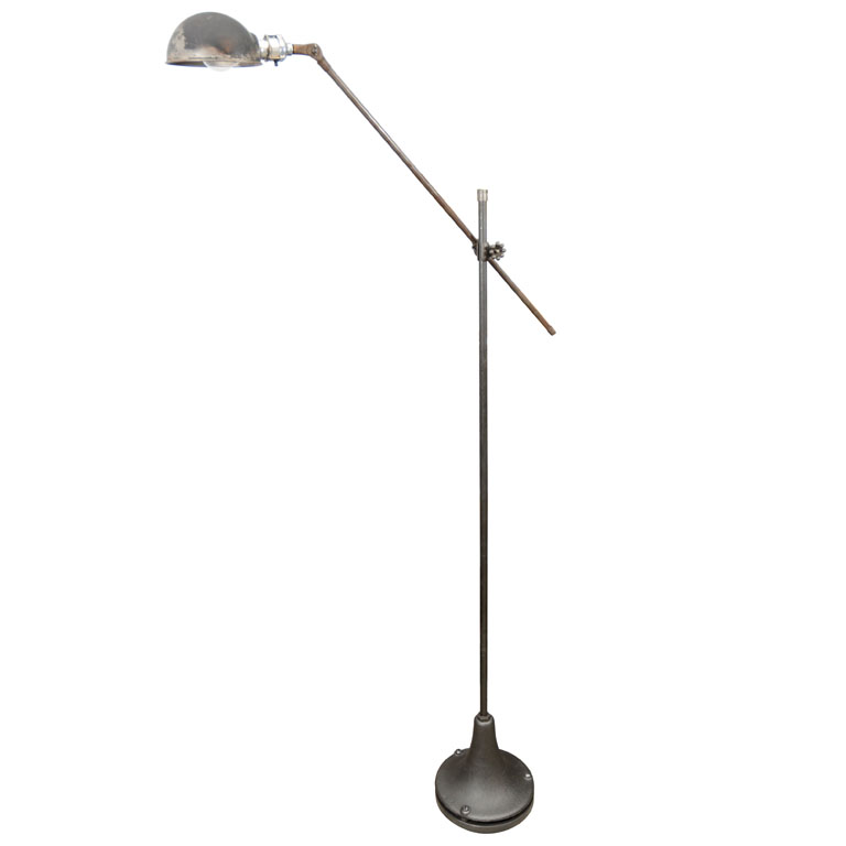 vintage industrial floor lamp photo - 9