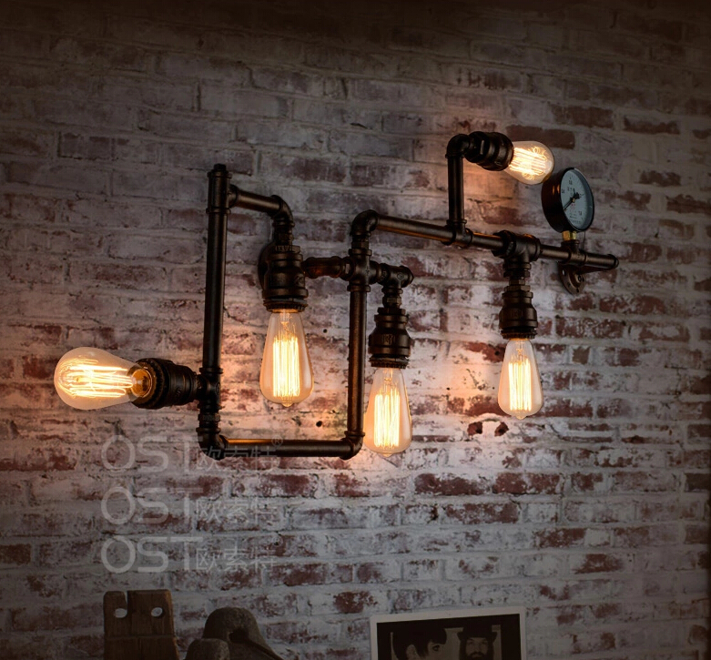 vintage industrial wall lights photo - 5