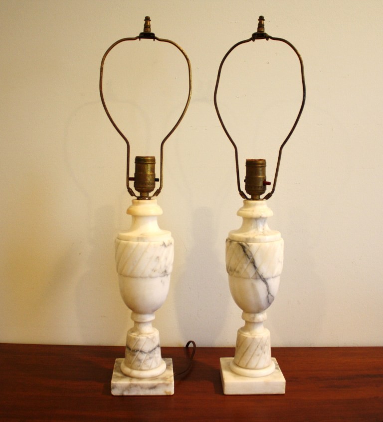 vintage marble lamps photo - 2