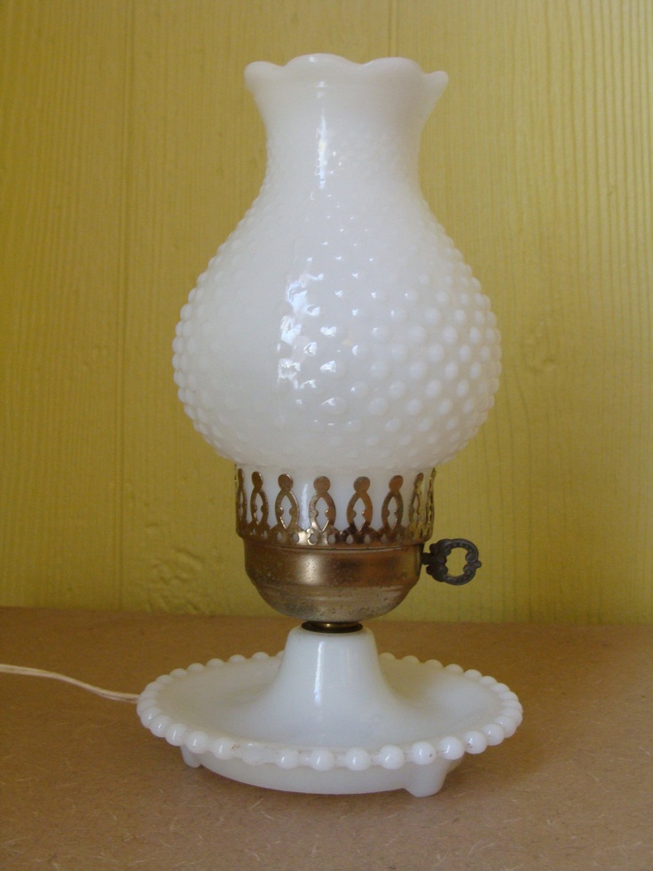 vintage milk glass lamps photo - 1