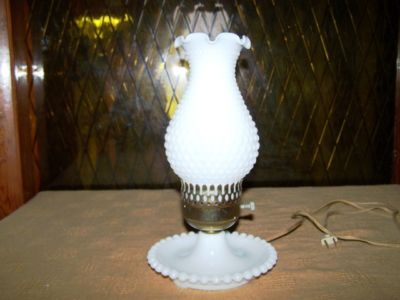 vintage milk glass lamps photo - 3